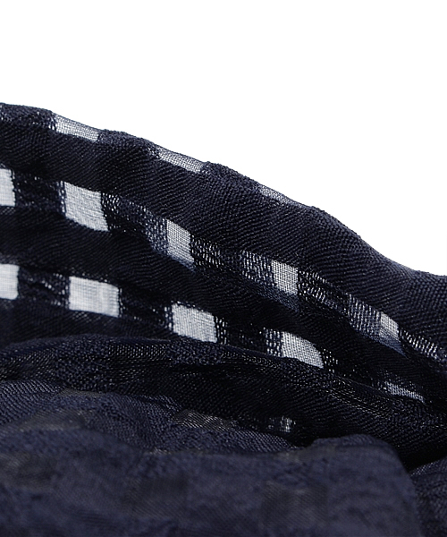 CIAOPANIC（チャオパニック）の「【Ciaopanic】チェックオーガンジーヘアバンド（ヘアバンド・レディース・ブラック/ベージュ/ネイビー・0）」の4枚目の写真