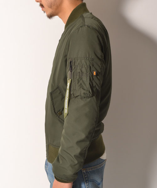 AMERICAN RAG CIE(アメリカンラグシー)の「ALPHA × AMERICAN RAG CIE リモンタMA-1∴(ミリタリージャケット・メンズ・オリーブ/ネイビー・SMALL/MEDIUM/LARGE)」の14枚目の写真
