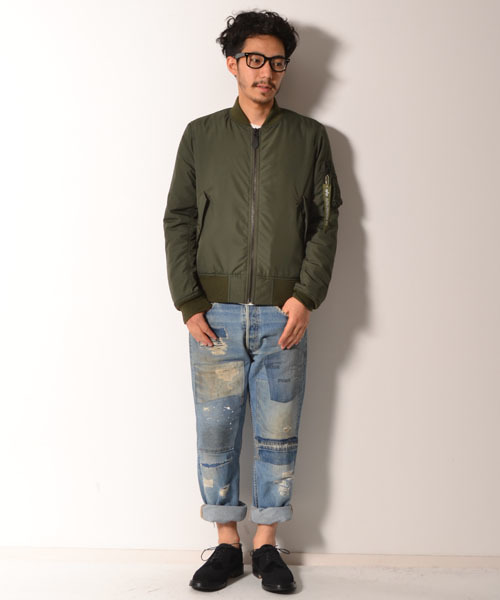 AMERICAN RAG CIE(アメリカンラグシー)の「ALPHA × AMERICAN RAG CIE リモンタMA-1∴(ミリタリージャケット・メンズ・オリーブ/ネイビー・SMALL/MEDIUM/LARGE)」の13枚目の写真