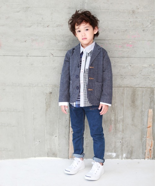 RAGMART（ラグマート）の「カットソージャケット（テーラードジャケット・キッズ・グレー/ネイビー・130cm/100cm/110cm/120cm）」の11枚目の写真