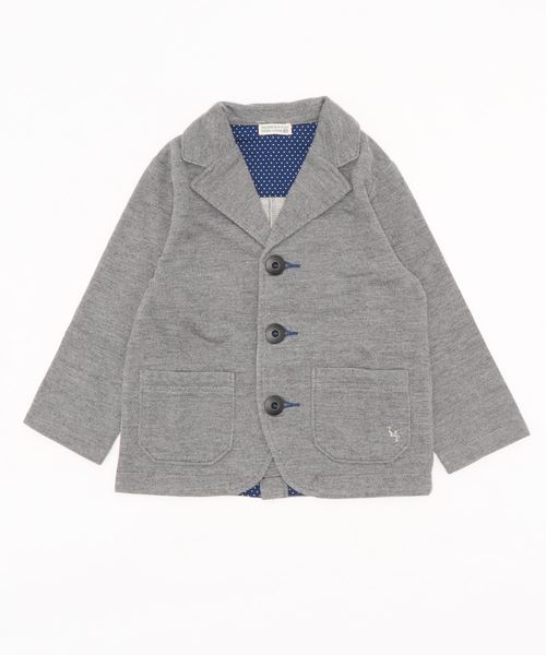 RAGMART（ラグマート）の「カットソージャケット（テーラードジャケット・キッズ・グレー/ネイビー・130cm/100cm/110cm/120cm）」の4枚目の写真