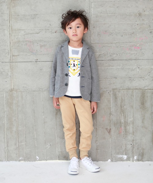 RAGMART（ラグマート）の「カットソージャケット（テーラードジャケット・キッズ・グレー/ネイビー・130cm/100cm/110cm/120cm）」の6枚目の写真