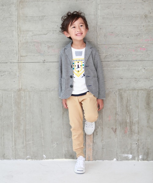 RAGMART（ラグマート）の「カットソージャケット（テーラードジャケット・キッズ・グレー/ネイビー・130cm/100cm/110cm/120cm）」の5枚目の写真