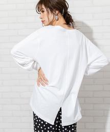 coen | 【WEB限定カラー】USAコットンバックスリットロングスリーブカットソー（ロングTシャツ/ロンT）(Tシャツ/カットソー)