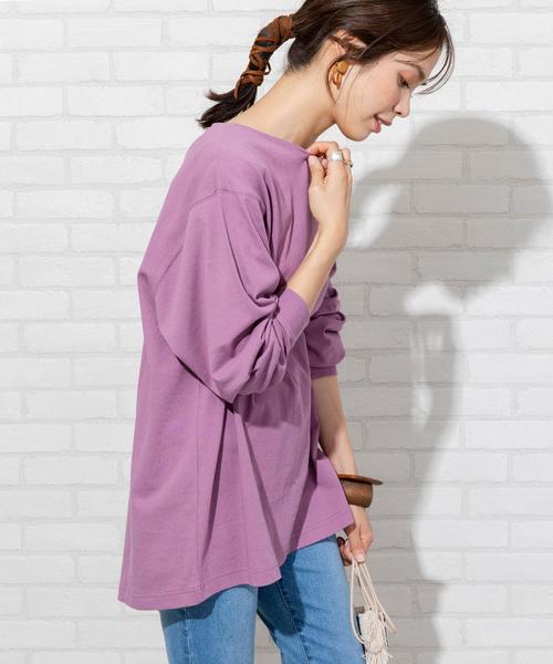 coen(コーエン)の「【WEB限定カラー】USAコットンバックスリットロングスリーブカットソー(ロングTシャツ/ロンT)(Tシャツ/カットソー・レディース・ダークグレー/パープル/ナチュラル/ブラック/オリーブ/ホワイト・FREE)」の20枚目の写真