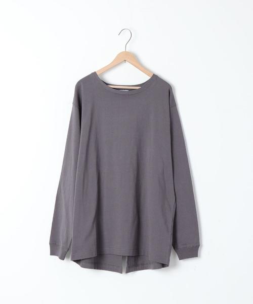 coen(コーエン)の「【WEB限定カラー】USAコットンバックスリットロングスリーブカットソー(ロングTシャツ/ロンT)(Tシャツ/カットソー・レディース・ダークグレー/パープル/ナチュラル/ブラック/オリーブ/ホワイト・FREE)」の12枚目の写真