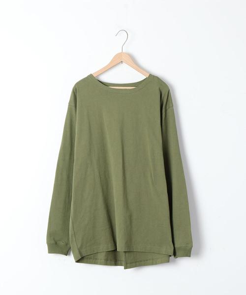 coen(コーエン)の「【WEB限定カラー】USAコットンバックスリットロングスリーブカットソー(ロングTシャツ/ロンT)(Tシャツ/カットソー・レディース・ダークグレー/パープル/ナチュラル/ブラック/オリーブ/ホワイト・FREE)」の8枚目の写真