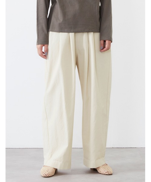 POU DOU DOU（プードゥドゥ）の「9分丈ボリュームタックパンツ（その他パンツ・レディース・ダークブラウン/インディゴブルー/アイボリー・3）」の11枚目の写真