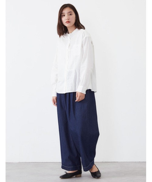 POU DOU DOU（プードゥドゥ）の「9分丈ボリュームタックパンツ（その他パンツ・レディース・ダークブラウン/インディゴブルー/アイボリー・3）」の14枚目の写真