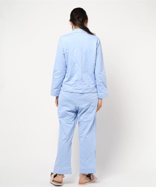 bijorie（ビジュリィ）の「裏毛パイピングパジャマ（ルームウェア/パジャマ・レディース・ブルー/アイボリー/ピンク・FREE）」の8枚目の写真