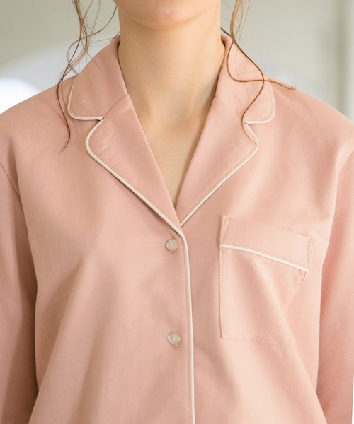 bijorie（ビジュリィ）の「裏毛パイピングパジャマ（ルームウェア/パジャマ・レディース・ブルー/アイボリー/ピンク・FREE）」の16枚目の写真