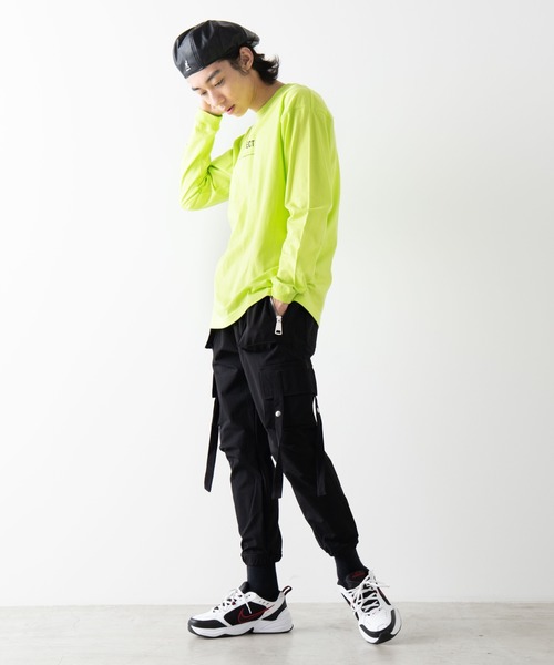 WEGO（ウィゴー）の「WEGO/シンプルスリーブロゴビッグシルエットロンT（Tシャツ/カットソー・メンズ・ブラック/イエロー系その他/ホワイト・LARGE/SMALL/MEDIUM）」の14枚目の写真