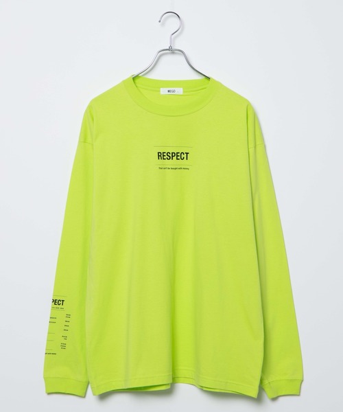 WEGO（ウィゴー）の「WEGO/シンプルスリーブロゴビッグシルエットロンT（Tシャツ/カットソー・メンズ・ブラック/イエロー系その他/ホワイト・LARGE/SMALL/MEDIUM）」の16枚目の写真