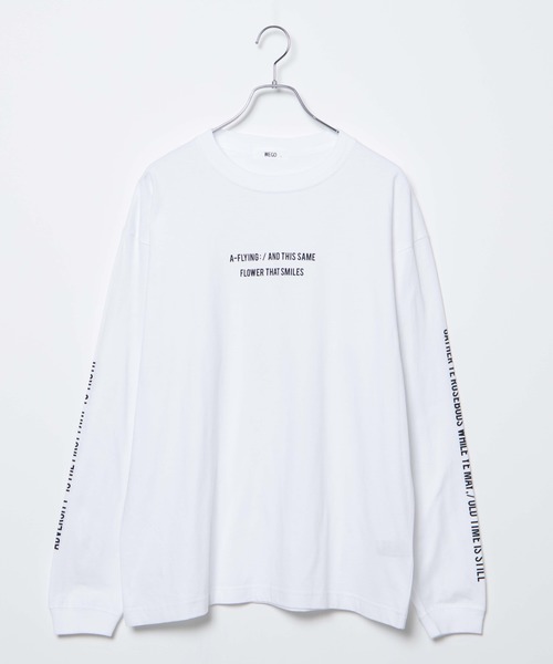 WEGO（ウィゴー）の「WEGO/シンプルスリーブロゴビッグシルエットロンT（Tシャツ/カットソー・メンズ・ブラック/イエロー系その他/ホワイト・LARGE/SMALL/MEDIUM）」の19枚目の写真