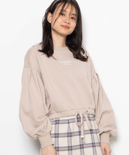 WEGO(ウィゴー)の「WEGO/ロゴドロストビッグシルエットプルオーバー(スウェット・レディース・ベージュ/アイボリー/ライトグレー・FREE)」の3枚目の写真