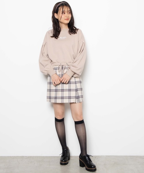 WEGO(ウィゴー)の「WEGO/ロゴドロストビッグシルエットプルオーバー(スウェット・レディース・ベージュ/アイボリー/ライトグレー・FREE)」の10枚目の写真