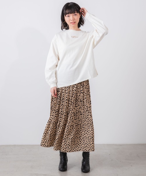 WEGO(ウィゴー)の「WEGO/ボリュームスリーブロゴロンT(Tシャツ/カットソー・レディース・ベージュ/サックスブルー/ピンク/アイボリー・FREE)」の20枚目の写真