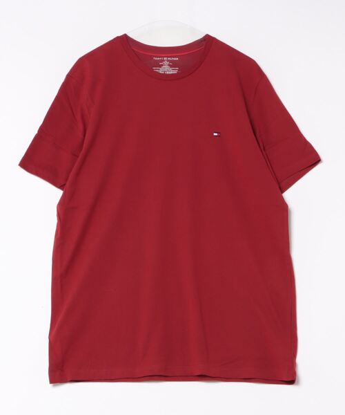 トミー１番人気の定番Tシャツ！【TOMMY HILFIGER】CORE FLAG CREW NECK TEE 09T3139 ワンポイント刺繍TEEシャツ ベーシッククルーネック半袖Tシャツ ビッグシルエット