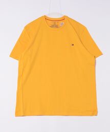 何枚あっても重宝する！ペアコーデにもピッタリ！大きめのサイジング【TOMMY HILFIGER】CORE FLAG CREW NECK TEE 09T3139 ワンポイント刺繍TEEシャツ ベーシッククルーネック半袖Tシャツ ビッグシルエット