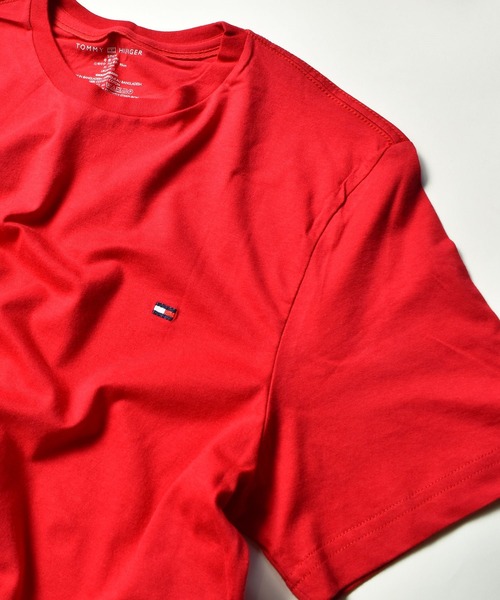 トミー１番人気の定番Tシャツ！【TOMMYHILFIGER】COREFLAGCREWNECKTEE09T3139ワンポイント刺繍TEEシャツベーシッククルーネック半袖Tシャツビッグシルエット