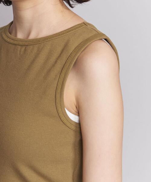 BEAUTY&YOUTH UNITED ARROWS（ビューティーアンドユースユナイテッドアローズ）の「BY コットンテレコクロップドノースリーブカットソー ◆（Tシャツ/カットソー・レディース・ベージュ/ブラック/オレンジ系その他・FREE）」の17枚目の写真