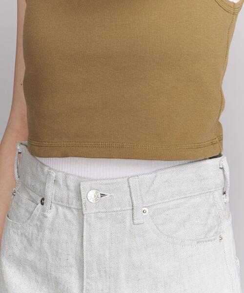 BEAUTY&YOUTH UNITED ARROWS（ビューティーアンドユースユナイテッドアローズ）の「BY コットンテレコクロップドノースリーブカットソー ◆（Tシャツ/カットソー・レディース・ベージュ/ブラック/オレンジ系その他・FREE）」の18枚目の写真