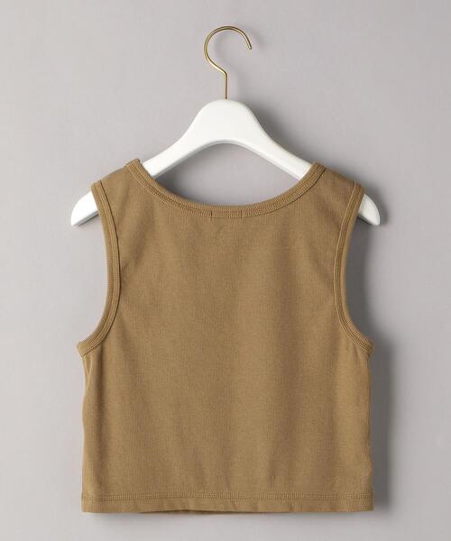 BEAUTY&YOUTH UNITED ARROWS（ビューティーアンドユースユナイテッドアローズ）の「BY コットンテレコクロップドノースリーブカットソー ◆（Tシャツ/カットソー・レディース・ベージュ/ブラック/オレンジ系その他・FREE）」の14枚目の写真