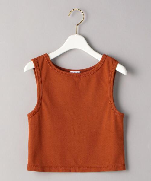 BEAUTY&YOUTH UNITED ARROWS（ビューティーアンドユースユナイテッドアローズ）の「BY コットンテレコクロップドノースリーブカットソー ◆（Tシャツ/カットソー・レディース・ベージュ/ブラック/オレンジ系その他・FREE）」の16枚目の写真