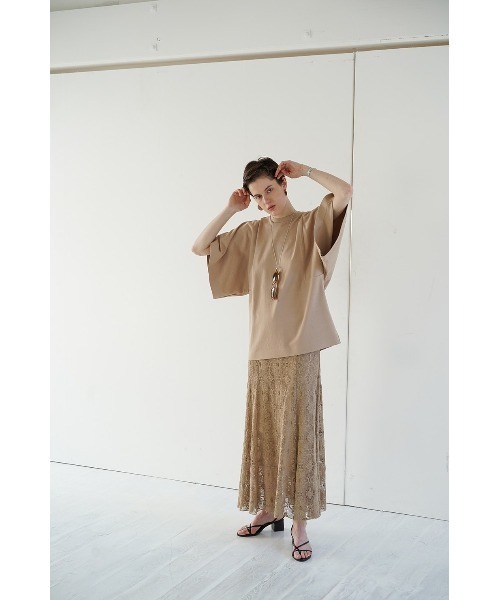 CLANE（クラネ）の「T-LINE BIG TOPS（Tシャツ/カットソー・レディース・ホワイト/ブラック/ベージュ・1/2）」の22枚目の写真