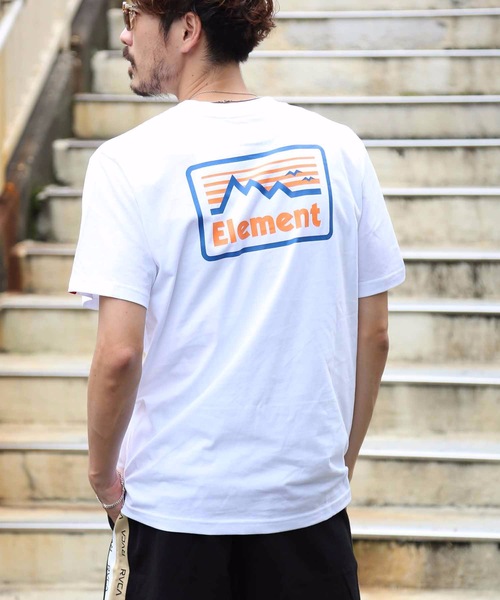 ELEMENT(エレメント)の「ELEMENT メンズ CORETTA SS Tシャツ/エレメント 半袖 バックプリント ストリート スケート(Tシャツ/カットソー・メンズ・ブラック/ホワイト/ホワイト系その他・MEDIUM/LARGE/X-LARGE)」の1枚目の写真