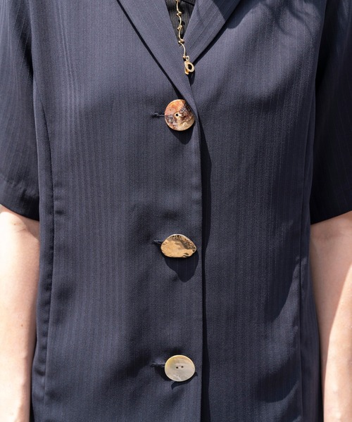 MAISON SPECIAL（メゾンスペシャル）の「ウールライクシャツジャケット【MAISON SPECIAL/メゾンスペシャル】■セットアップ対応■（シャツ/ブラウス・レディース・チャコールグレー/ブラウン/ネイビー・FREE）」の11枚目の写真