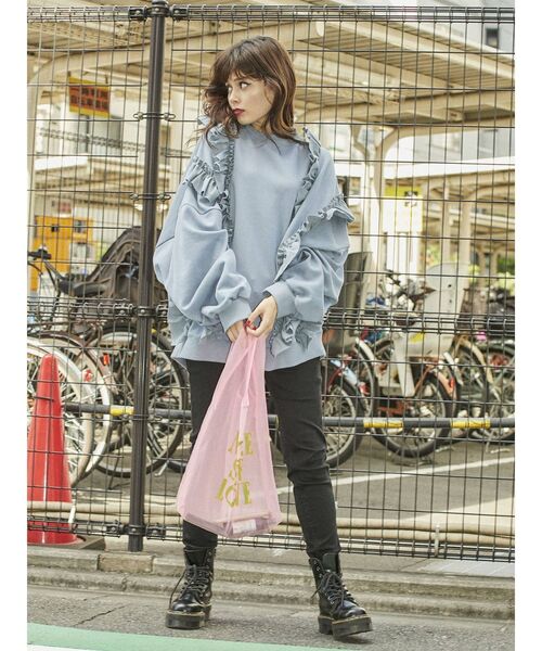 jouetie(ジュエティ)の「マルシェバッグ(エコバッグ/サブバッグ・レディース・オフホワイト/ピンク/ブラック/クリア/その他1・FREE)」の11枚目の写真