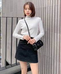 A'GEM/9 × .kom『muah muah/ムーアムーア』MUAH STITCH TURTLENECK T-SHIRT/ステッチ タートルネック Tシャツ/ロングスリーブカットソー