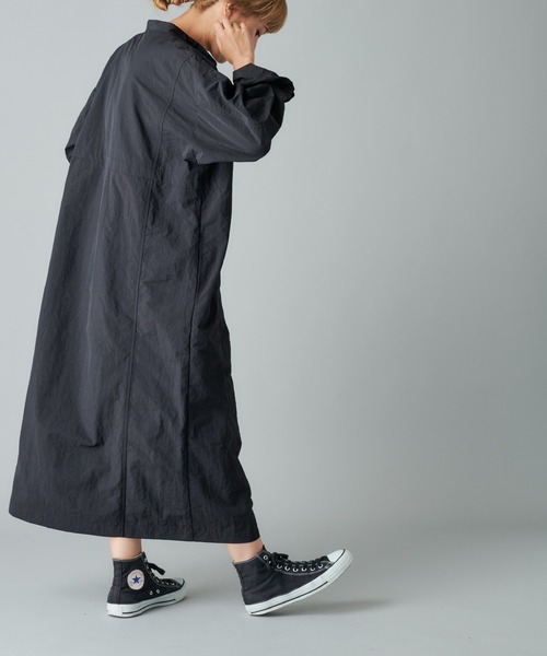 PUAL CE CIN(ピュアルセシン)の「スタンドカラー前開きワンピース(ワンピース・レディース・ブラック/ベージュ/キャメル・FREE)」の15枚目の写真