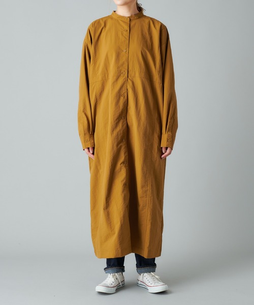 PUAL CE CIN(ピュアルセシン)の「スタンドカラー前開きワンピース(ワンピース・レディース・ブラック/ベージュ/キャメル・FREE)」の19枚目の写真