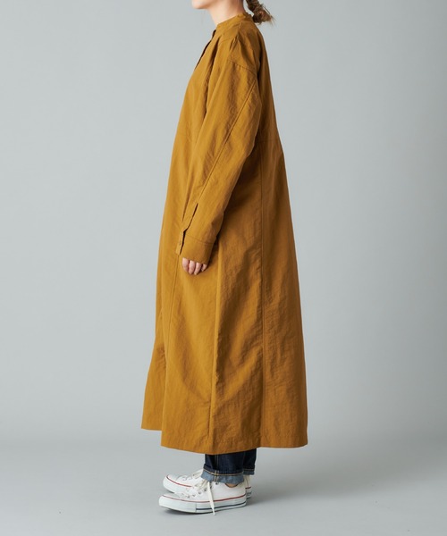 PUAL CE CIN(ピュアルセシン)の「スタンドカラー前開きワンピース(ワンピース・レディース・ブラック/ベージュ/キャメル・FREE)」の20枚目の写真