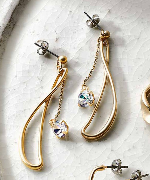 IEDIT（イディット）の「ＩＥＤＩＴ　デットストックガラスのイヤアクセサリー（ピアス（両耳用）・レディース・その他1/その他2/その他3・1/2）」の3枚目の写真