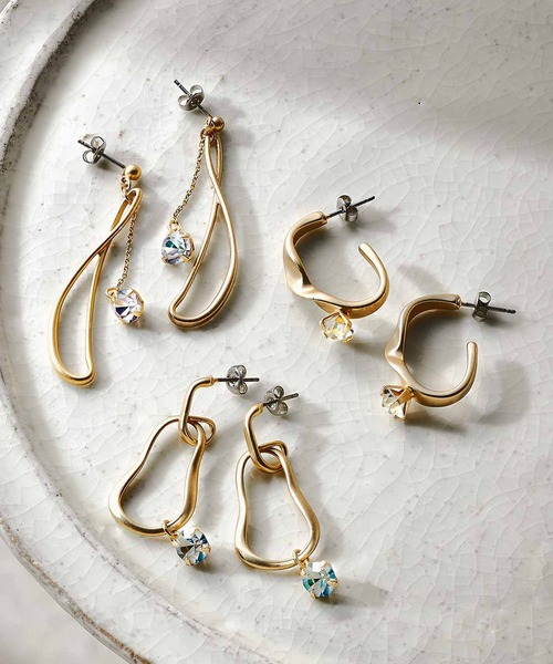 IEDIT（イディット）の「ＩＥＤＩＴ　デットストックガラスのイヤアクセサリー（ピアス（両耳用）・レディース・その他1/その他2/その他3・1/2）」の6枚目の写真