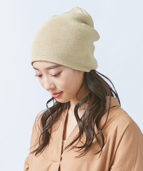 CASTANO（カスターノ）の「【CASTANO】CA COOLMAXR ROLL BEANIE/（ニットキャップ/ビーニー・メンズ・サーモンピンク/ベージュ/ダークグリーン/ブラック/ライトグレー/ネイビー/イエロー・57~59cm）」の3枚目の写真