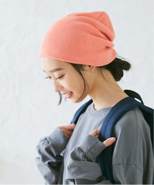 CASTANO（カスターノ）の「【CASTANO】CA COOLMAXR ROLL BEANIE/（ニットキャップ/ビーニー・メンズ・サーモンピンク/ベージュ/ダークグリーン/ブラック/ライトグレー/ネイビー/イエロー・57~59cm）」の7枚目の写真