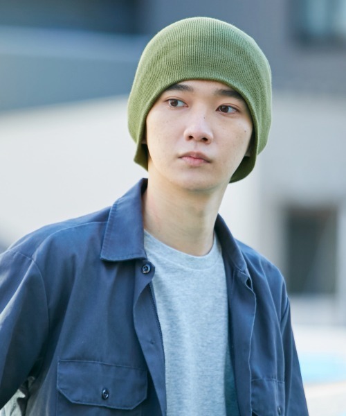 CASTANO（カスターノ）の「【CASTANO】CA COOLMAXR ROLL BEANIE/（ニットキャップ/ビーニー・メンズ・サーモンピンク/ベージュ/ダークグリーン/ブラック/ライトグレー/ネイビー/イエロー・57~59cm）」の21枚目の写真
