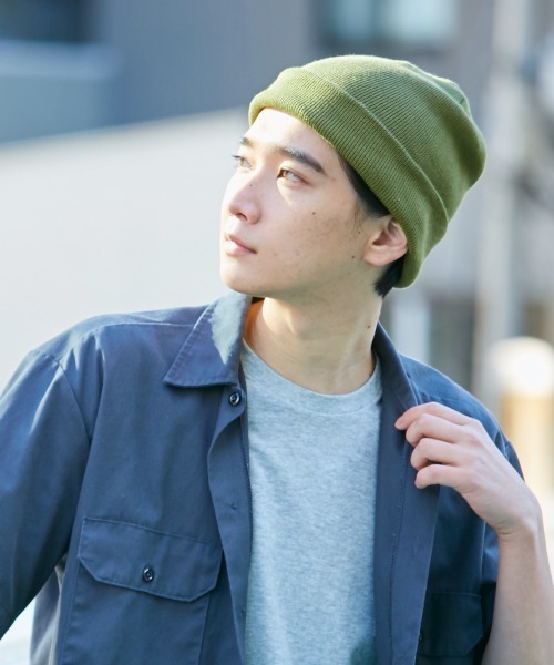 CASTANO（カスターノ）の「【CASTANO】CA COOLMAXR ROLL BEANIE/（ニットキャップ/ビーニー・メンズ・サーモンピンク/ベージュ/ダークグリーン/ブラック/ライトグレー/ネイビー/イエロー・57~59cm）」の22枚目の写真