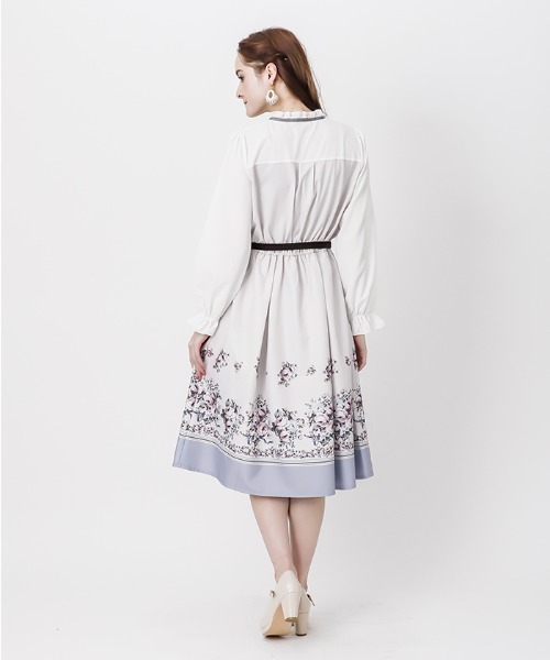 定価21780円【新品】ローズブーケ柄ワンピース セール】ローズブーケ柄ワンピース（ワンピース）｜axes femme