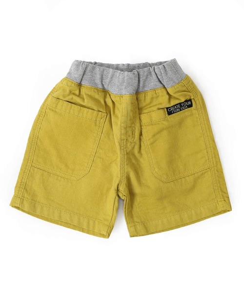 DILASH（ディラッシュ）の「Wガーゼハーフパンツ（4分丈）（その他パンツ・キッズ・チャコール/グリーン/イエロー・80/90/100/110/120/130/140）」の3枚目の写真