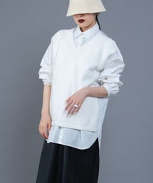 ベストレイヤードオーバーシルエットシャツ