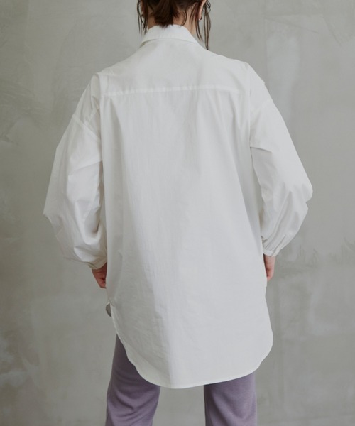 Solace（ソレイス）の「ベストレイヤードオーバーシルエットシャツ（シャツ/ブラウス・レディース・ブルー/ホワイト・FREE）」の10枚目の写真