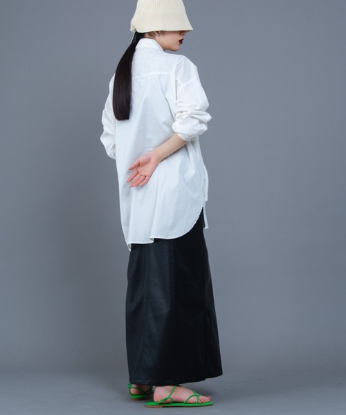 Solace（ソレイス）の「ベストレイヤードオーバーシルエットシャツ（シャツ/ブラウス・レディース・ブルー/ホワイト・FREE）」の19枚目の写真