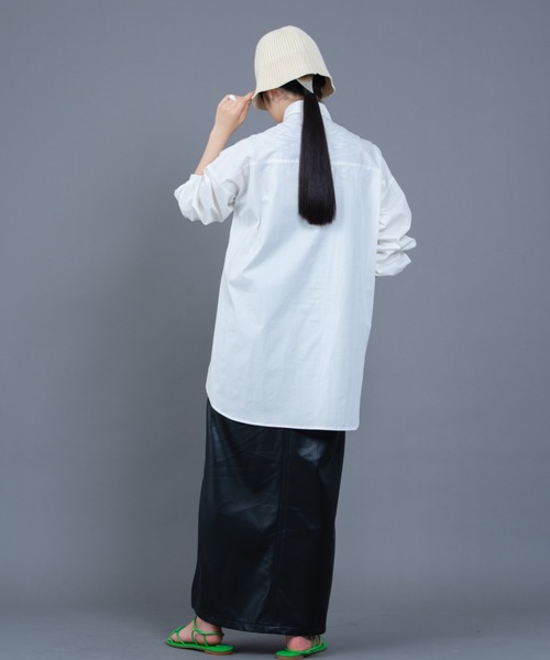 Solace（ソレイス）の「ベストレイヤードオーバーシルエットシャツ（シャツ/ブラウス・レディース・ブルー/ホワイト・FREE）」の18枚目の写真