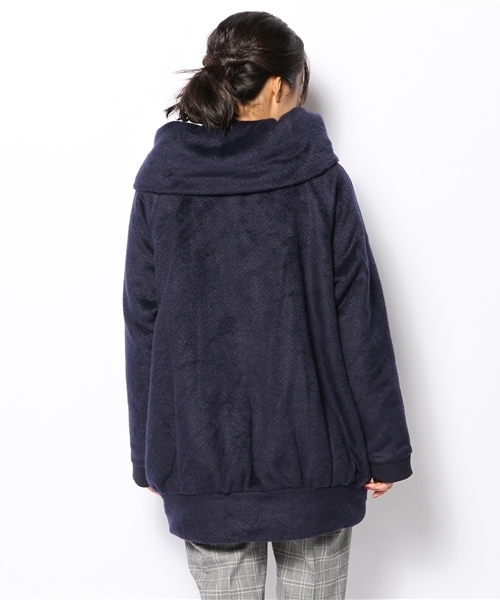 DISCOAT（ディスコート）の「【Discoat】ボリューム衿ボアブルゾン（ブルゾン・レディース・オフホワイト/ネイビー/グレー/ブラック・ﾌﾘ-）」の7枚目の写真