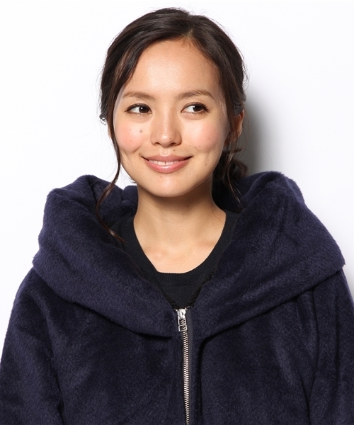 DISCOAT（ディスコート）の「【Discoat】ボリューム衿ボアブルゾン（ブルゾン・レディース・オフホワイト/ネイビー/グレー/ブラック・ﾌﾘ-）」の9枚目の写真